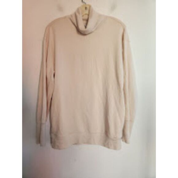 Athleta "Balance Cinche" Ivory/Cream Modal Turtleneck Sweatshirt size Small - Picture 3 of 10